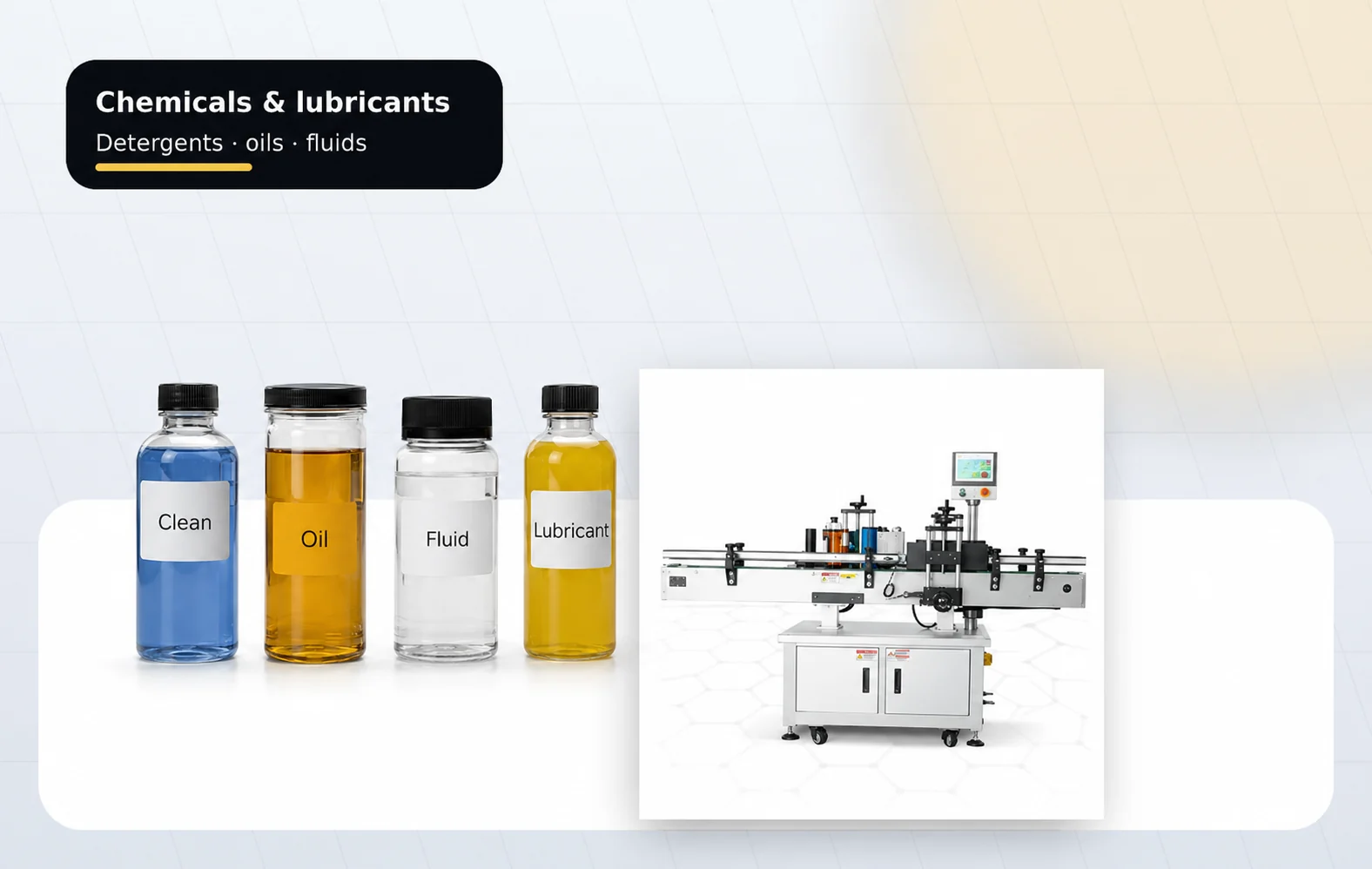 Chemical Bottle Labelling Machine UK